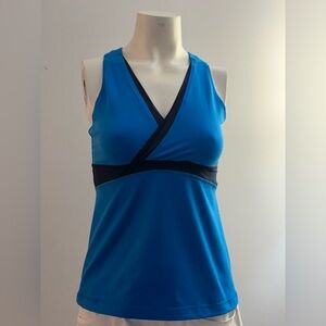 Lululemon 2 tone Blue Sleeveless V-Neck Yoga Top